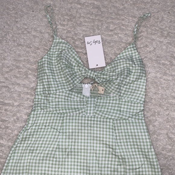 Sundae Muse Green Gingham Dress - Picture 5 of 5